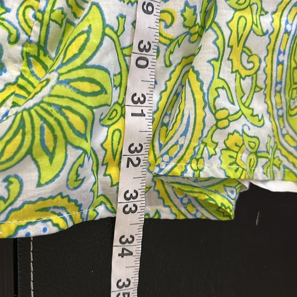 J Crew x SZ Blockprints Square Neck Puff Sleeve Mini Dress Green Sz M NEW BQ857 - Picture 16 of 16